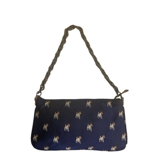 J crew blue dog wristlet